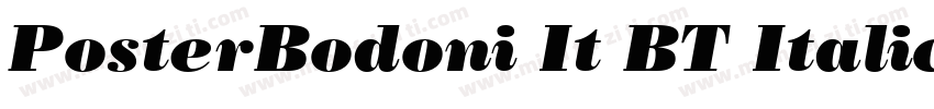PosterBodoni It BT Italic字体转换